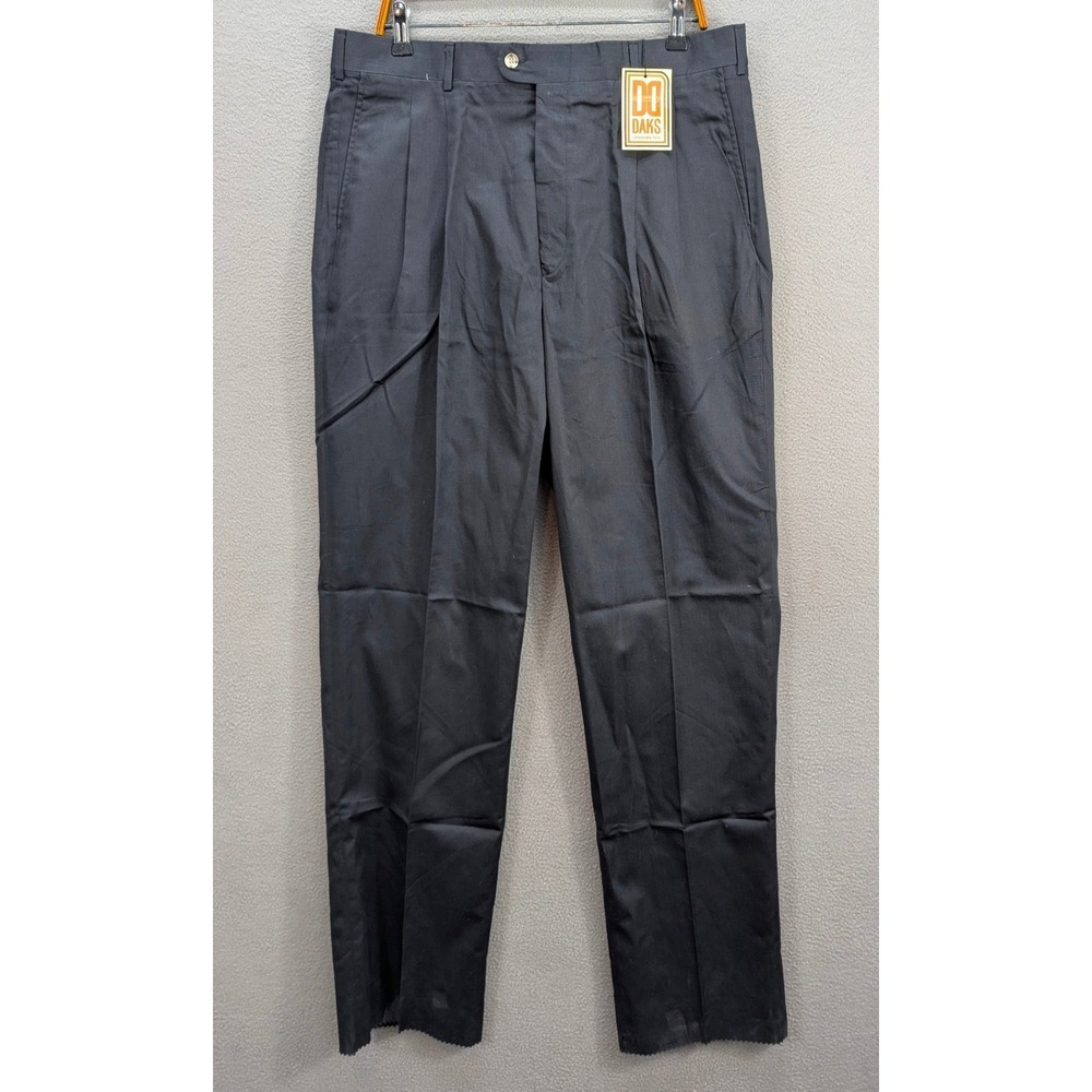 DAKS London New York Men's Dress Pants Size 38 Pleated Cotton Formal Work NWT‎